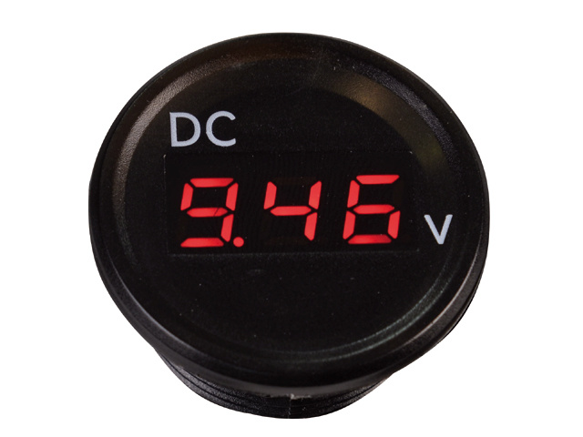 Talamex Voltmeter zwart 2.5-30V met flush frame (terminals)