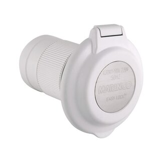 Marinco º Inlet 32A Contoured Exp. with Stainless Steel Trim Rear Enclosure