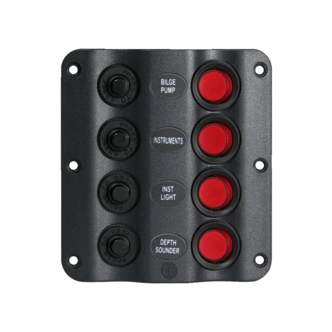 Talamex Schakelpaneel wave 4 schakelaars 12V