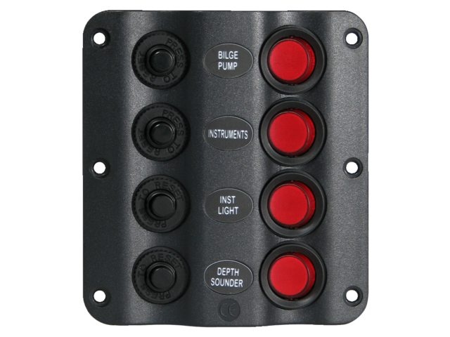 Talamex Schakelpaneel wave 4 schakelaars 12V