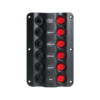 Talamex Schakelpaneel wave 6 schakelaars 12V