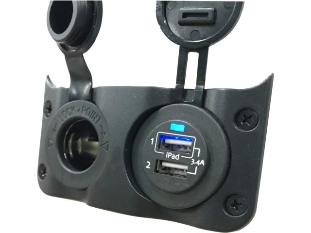 Talamex Wave add-on paneel 12V & dubbel USB stopcontact
