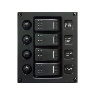 Talamex Schakelpaneel curved 4 schakelaars 12/24V