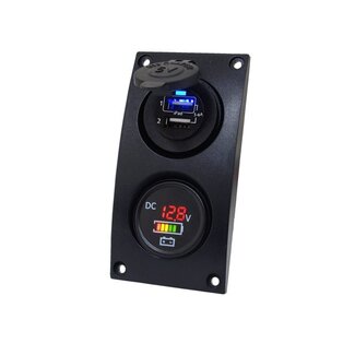 Talamex Curved add-on paneel dubbel USB & Volt/accu indicator