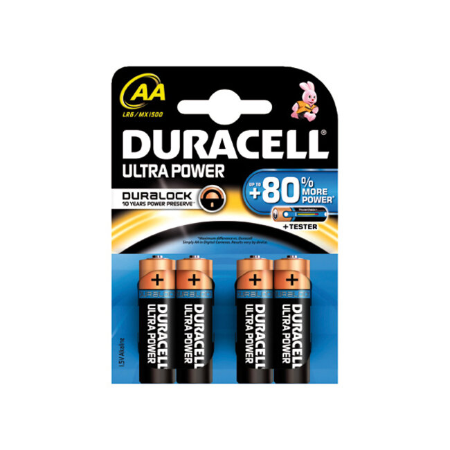 Duracell Batterij ultra MX1500. AA. 4-pack
