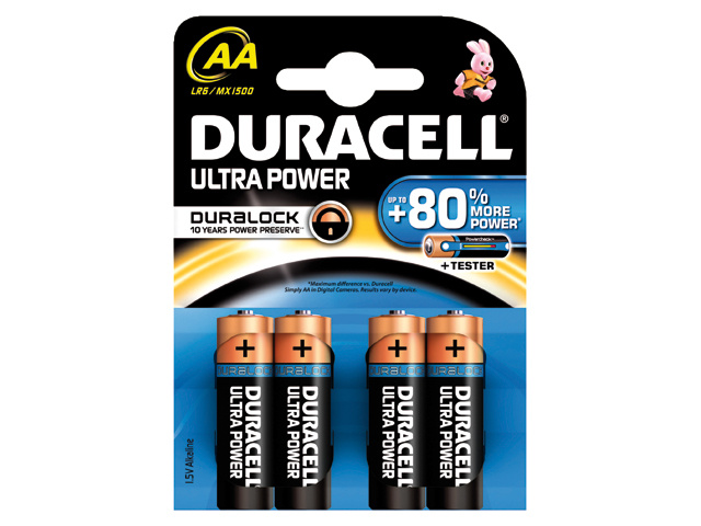 Duracell Batterij ultra MX1500. AA. 4-pack