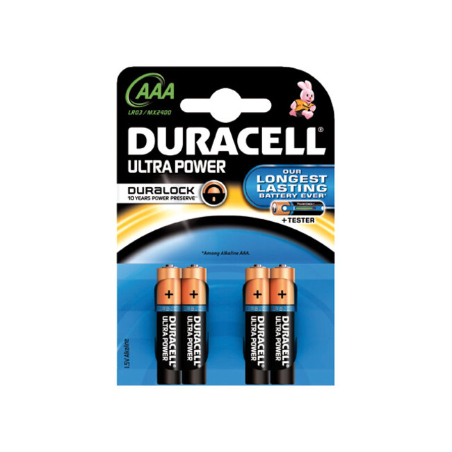 Duracell Batterij ultra MX2400. AAA. 4-pack