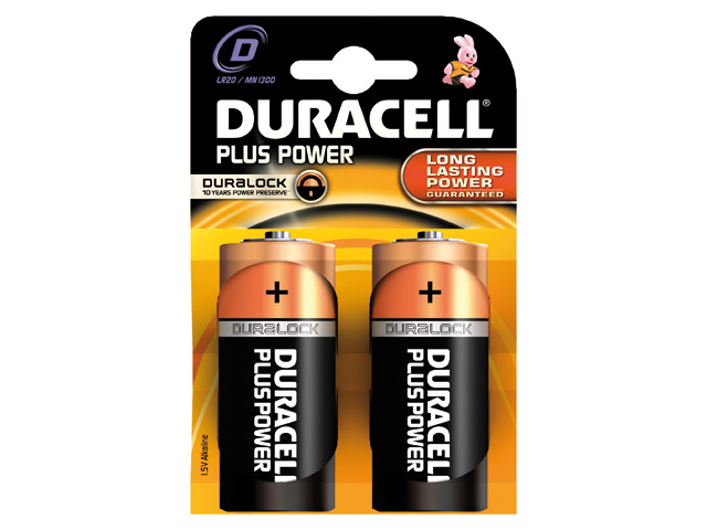 Duracell Batterij plus MN1300. D. 2-pack