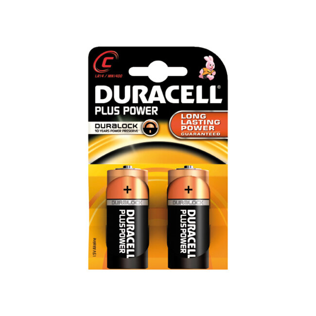Duracell Batterij plus MN1400. C. 2-pack