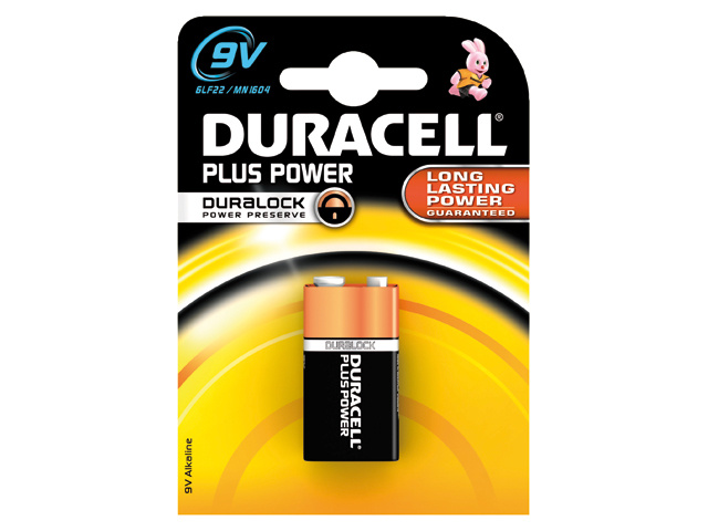 Duracell Batterij plus MN1604. 9V. 1-pack