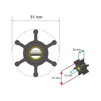 Albin pump marine Premium Impeller kit nr. 06-01-005
