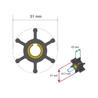 Albin pump marine Premium Impeller kit nr. 06-01-007