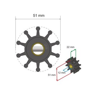 Albin pump marine Premium Impeller kit nr. 06-01-011