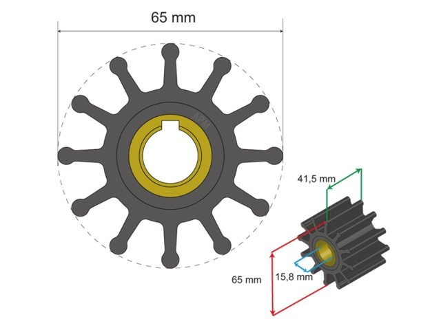 Albin pump marine Premium Impeller kit nr. 06-01-018