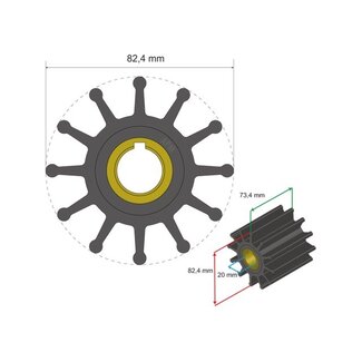 Albin pump marine Premium Impeller nr. 06-02-025