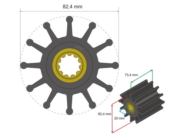 Albin pump marine Premium Impeller nr. 06-02-026