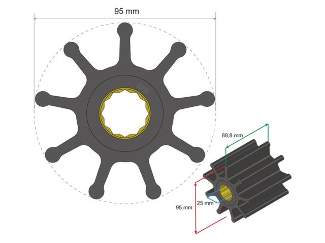 Albin pump marine Premium Impeller nr. 06-02-029
