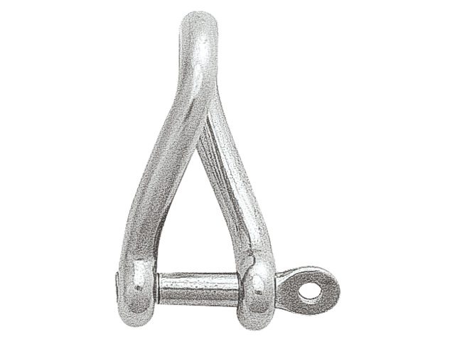 Talamex Gedraaide sluiting kort rvs captive pin