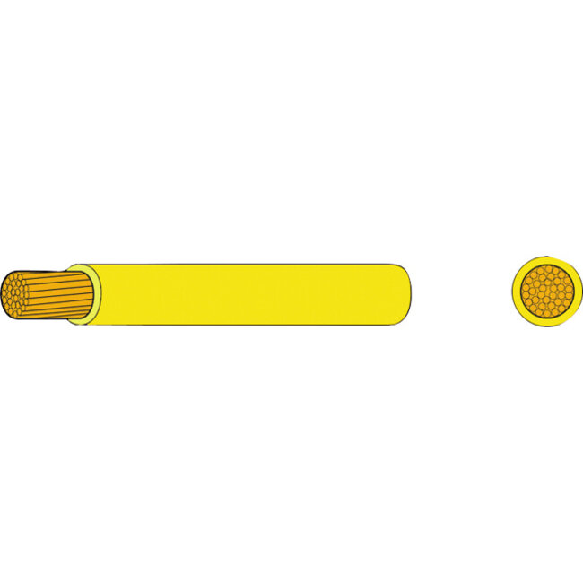 Automarine Dunwandige montage kabel  geel