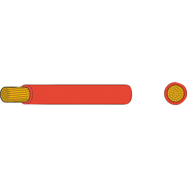 Automarine Dunwandige montage kabel  rood
