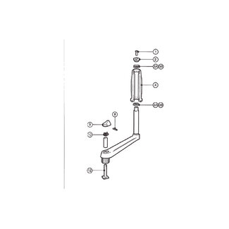 Lewmar 29140011 handle turn kit grey