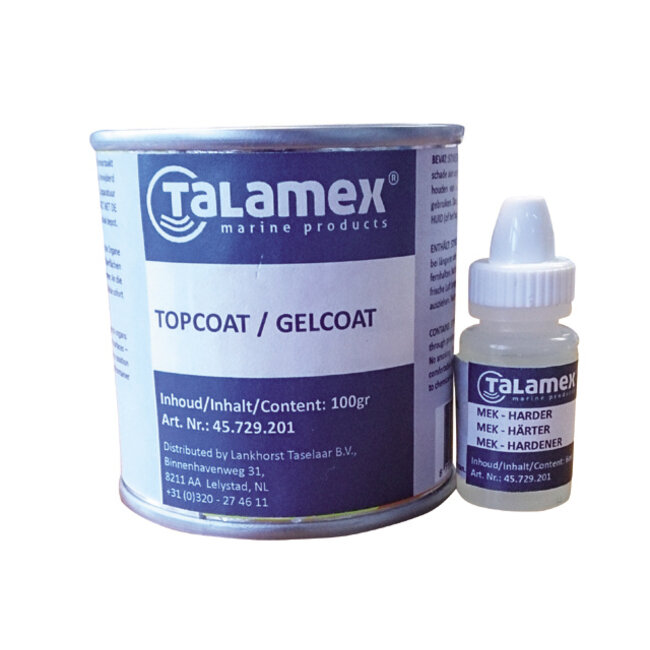 Talamex 2C topcoat transparant 100g