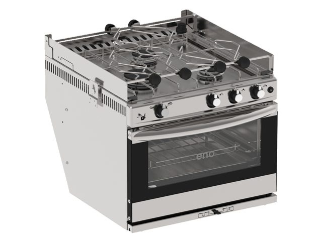 Eno 3-pits kooktoestel met oven/grill Ultim