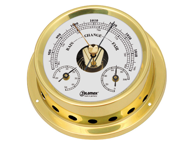 Talamex Baro-/thermo-/hygrometer messing 125/100mm