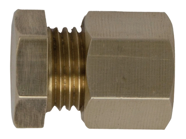 Talamex Eindstop messing met knelkoppeling 8mm