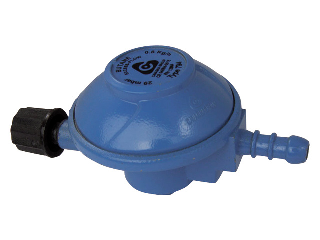 Talamex Gasdrukregelaar campinggas 30mbar met 8mm slangpilaar