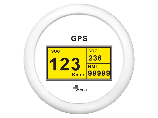 Wema GPS speedometer digitaal wit