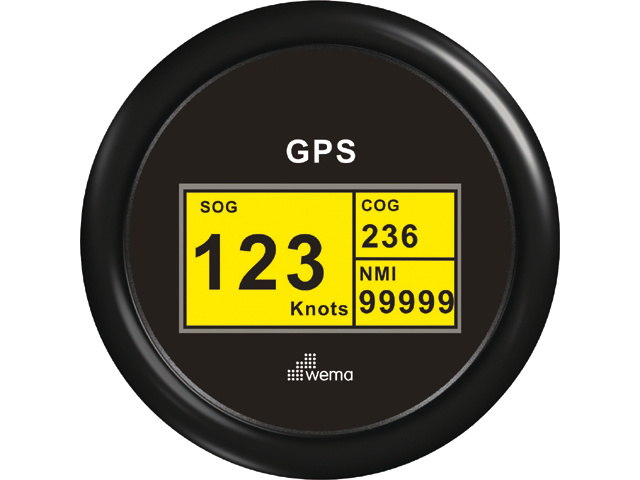 Wema GPS speedometer digitaal zwart