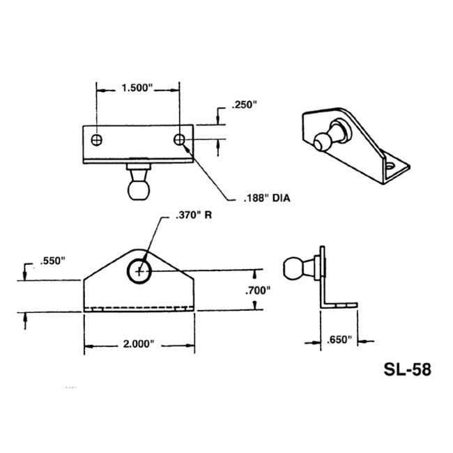 Attwood L-steun sl-58