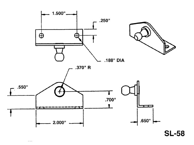 Attwood L-steun sl-58