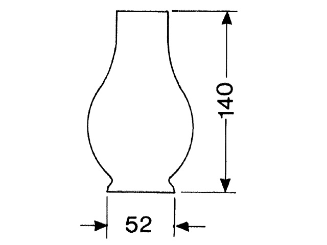 DHR Lampeglas 1 ligne 140mm
