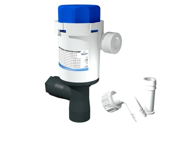 Albin pump marine ΒΊ Aerator pomp twinport 500gph short stack 12V