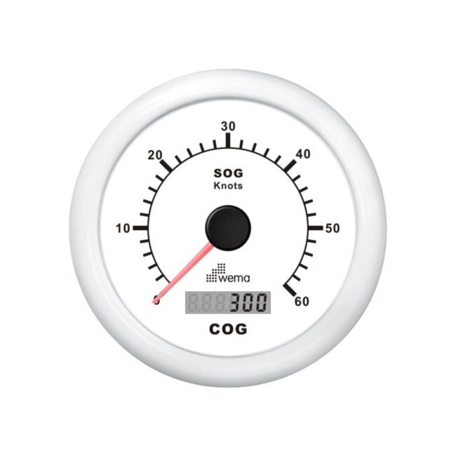 Wema º GPS speedometer 0-6 0kn wit incl. antenne