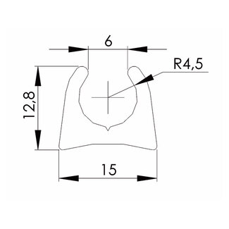 Pfeiffer º rail voor bimini/lazy jack buigbaar