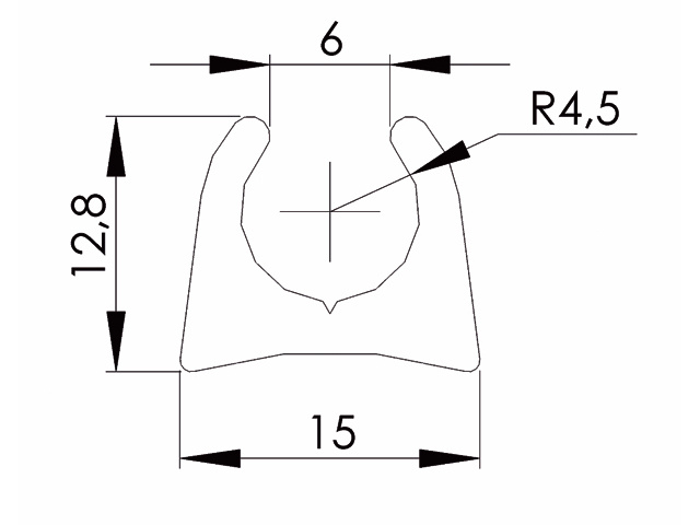 Pfeiffer ΒΊ rail voor bimini/lazy jack buigbaar