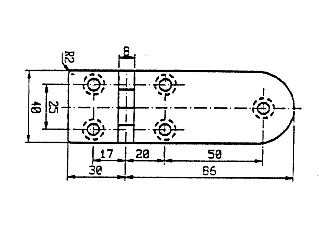 Talamex Scharnier rvs 116x40mm 90°
