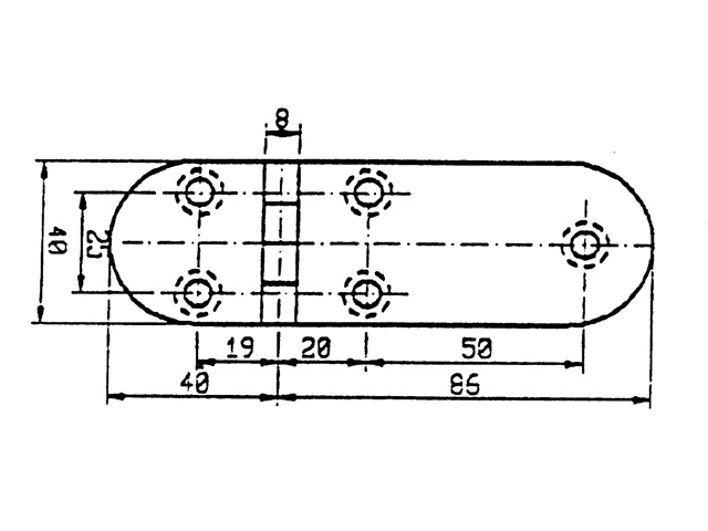 Talamex Scharnier rvs 126x40mm 90°