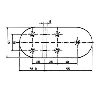 Talamex Scharnier rvs 145.8x65mm 90°