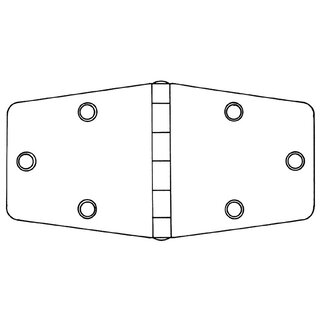 Talamex Scharnier rvs 151x74.5x2mm