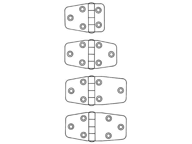 Talamex Scharnier rvs 54.5x38.5x2mm