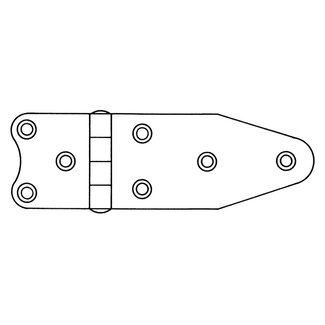 Talamex Scharnier rvs 75x40x2mm