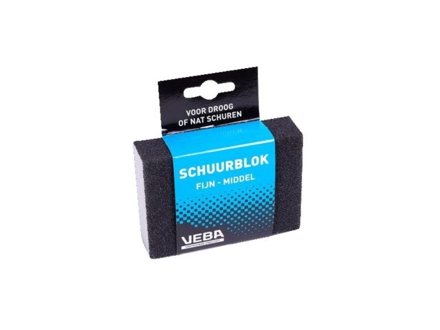 Veba Schuurblok fijn/middel 10x7x2.5cm