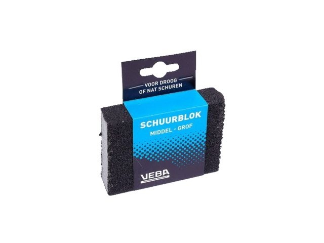Veba Schuurblok middel/grof 10x7x2.5cm