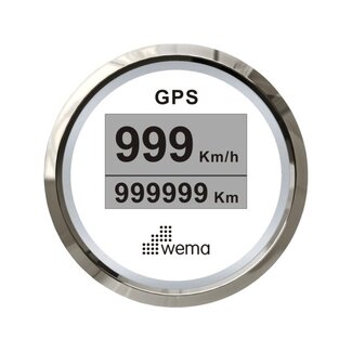 Wema Silver serie GPS speedometer digitaal 52mm wit