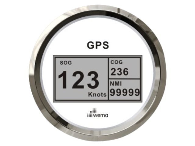 Wema Silver serie GPS speedometer digitaal wit