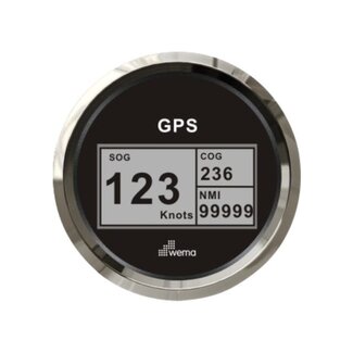Wema Silver serie GPS speedometer digitaal zwart